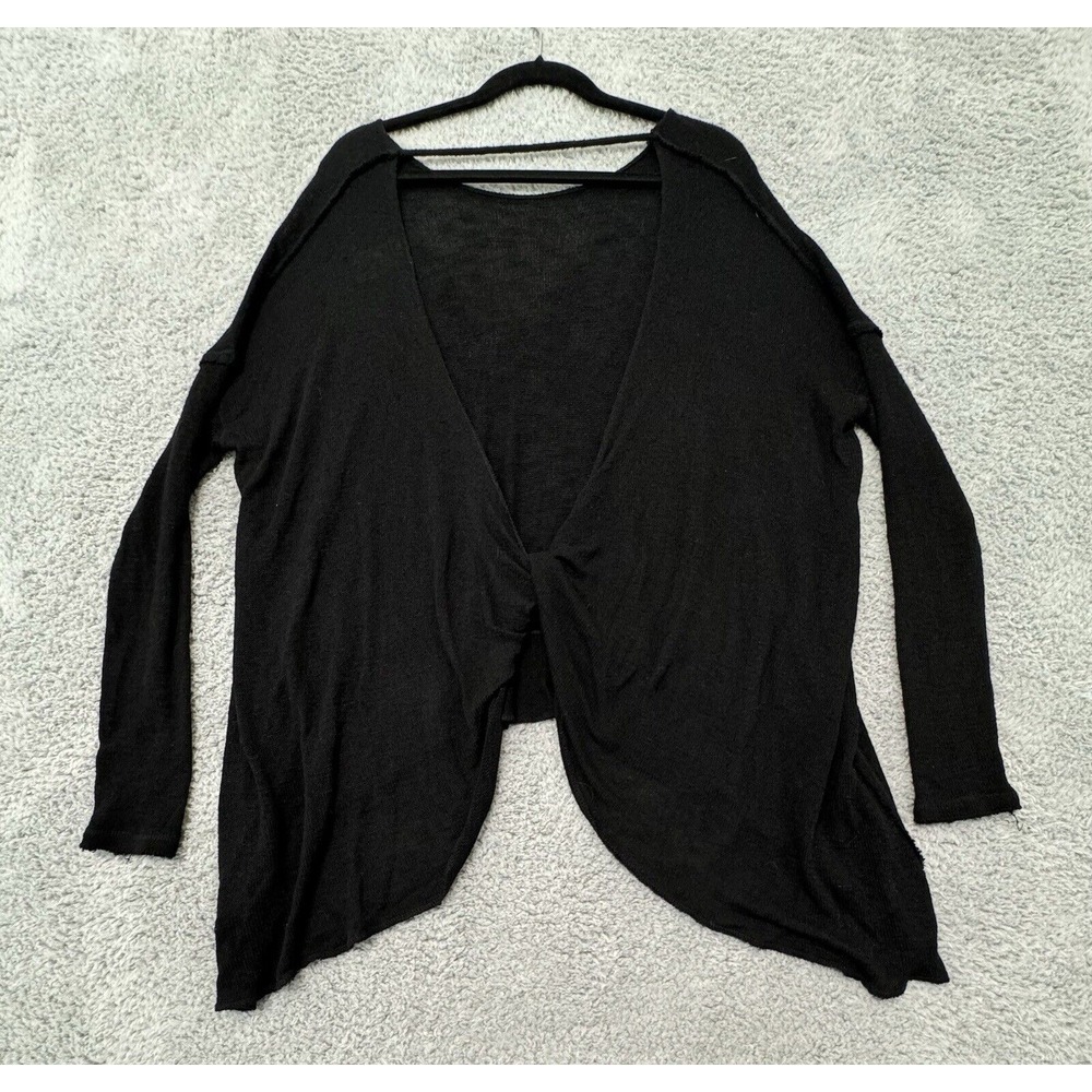 We the‎ Free Black Sheer Top Boho Pheasant Baby Doll Long Sleeve Top Small - Picture 4 of 8
